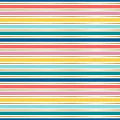 Wallpaper murals Horizontal stripes Horizontal Stripes Seamless Pattern - Simple bold horizontal stripes repeating pattern design