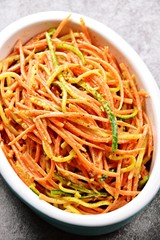 Paleo and keto carrot salad with almond butter dressing 