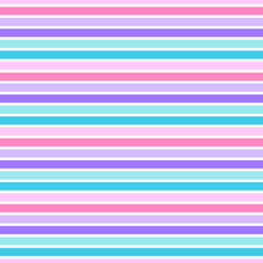Pastel Stripes Seamless Pattern - Lovely pastel horizontal stripes repeating pattern design