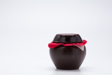 Korean traditional crock on white