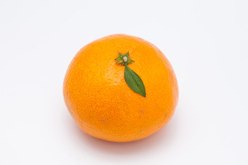 Mandarin orange isolated white background