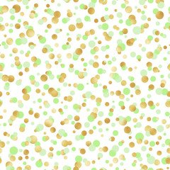Pastel and Gold Confetti Seamless Pattern - Cute pastel and gold confetti repeating pattern design