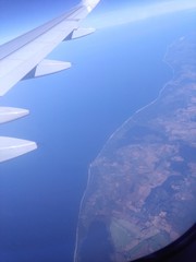 Widok z samolotu, wybrzeże morza Bałtyckiego © Angelika