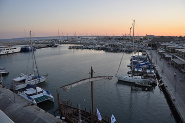 Fototapeta na wymiar The beautiful Old Port Limassol in Cyprus