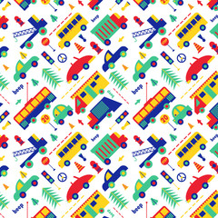 Road pattern flat illustration seamless design