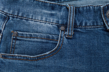 Front view blue jeans background