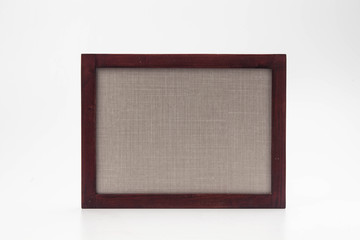Wooden frame for painting or picture with back board on white