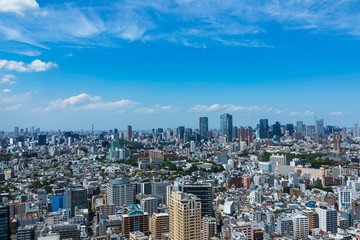 Fototapeta na wymiar (東京都-都市風景)高層ビルラウンジから望む六本木方面の風景