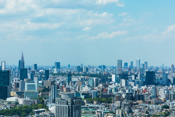 Fototapeta na wymiar (東京都-都市風景)高層ビルラウンジから望む青山方面の風景