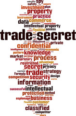 Obraz premium Trade secret word cloud