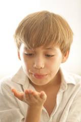 boy, kid, playing games with differen poses and attitudes, gamepad