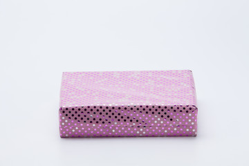 Pink Gift box on white background