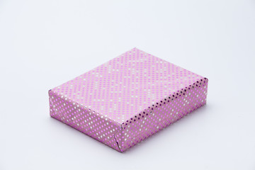 Pink Gift box on white background