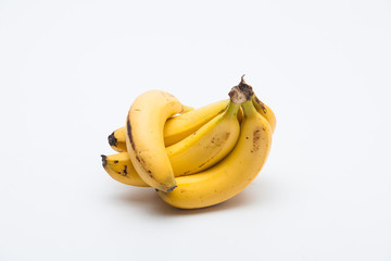 Bunch of organic sweet yellow bananas