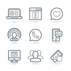 Network social media icon pack. Vector eps 10 communication phone symbol