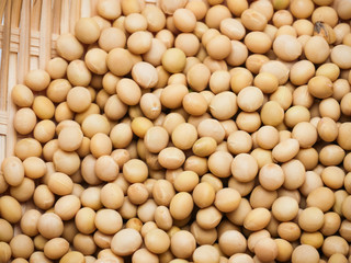  Background view of dried soy beans 