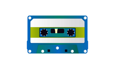 Obraz premium RETRO_TAPE_Blue_Green