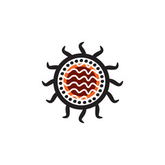 Aboriginal art logo design inspiration vector template