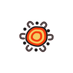 Aboriginal art logo design inspiration vector template