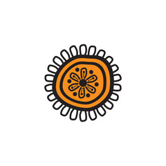 Aboriginal art logo design inspiration vector template