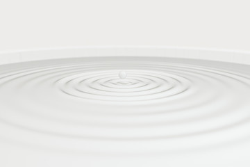 Fototapeta premium White wave liquid ripples by fluid simulation, 3d rendering
