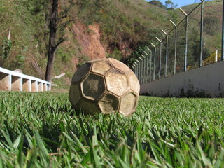 Old soccer ball