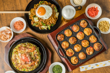 たこ焼き　octopus dough balls Takoyaki japanese food