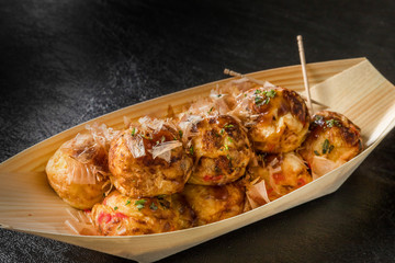 たこ焼き　octopus dough balls Takoyaki japanese food