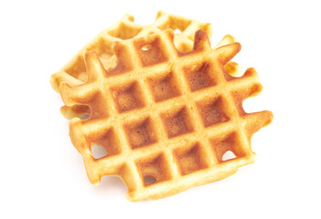 Belgian Waffles Isolated on a White Background