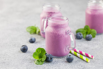 Blueberry milkshakes