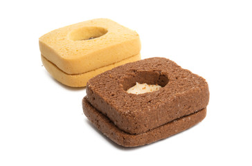 italian square cookies isolated