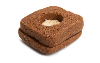 italian square cookies isolated