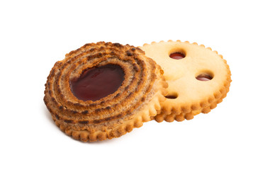 swiss pastry with nuts isolated