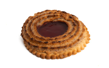 swiss pastry with nuts isolated