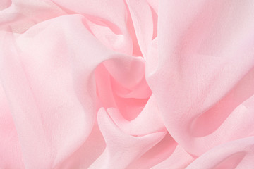 Texture chiffon fabric pink color for backgrounds