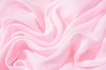 Texture chiffon fabric pink color for backgrounds