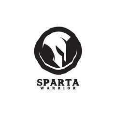 Sparta warrior logo design vector template