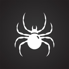 Spider related icon on background for graphic and web design. Simple illustration. Internet concept symbol for website button or mobile app.