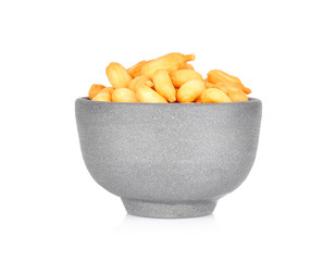 Cracker cookies isolate in bowl on white background
