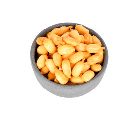 Cracker cookies isolate in bowl on white background