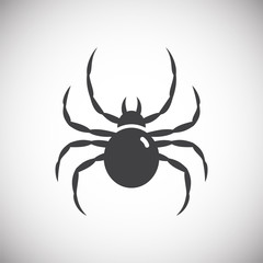 Spider related icon on background for graphic and web design. Simple illustration. Internet concept symbol for website button or mobile app.