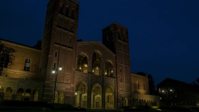 Sunset to Night timelapse of the Royce Hall