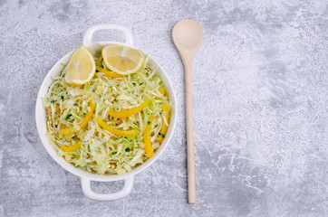 Salad of raw vegetables