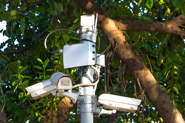 Security camera on the  park.