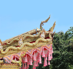 Fototapeta na wymiar Thai style Rocket, Boon Bang Fai festival, Thailand.