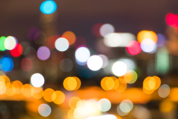 Bokeh blur at night light background, Blur landscape, Blur Spot lighting, city backdrop.