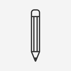 Pencil vector icon. New trendy style line art vector illustration pencil icon. Illustration., 