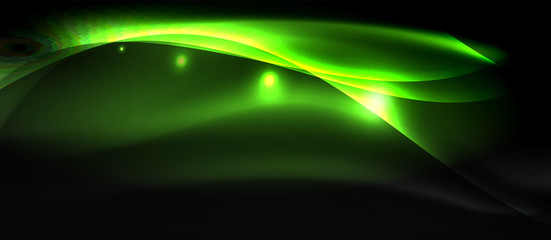 Fototapeta premium Neon light waves