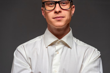 Portrait of successful self-confident young man