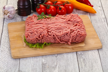 Raw turkey minced meat